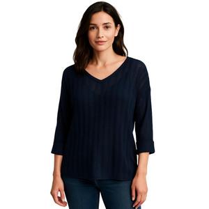 Smash Navy Knit Top Size Medium